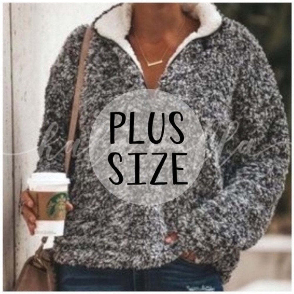 Plus Size Charcoal Soft Pull Over Sweater