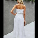 Switch Strapless High Waist Maxi Tie Ruffle Dress 3 image