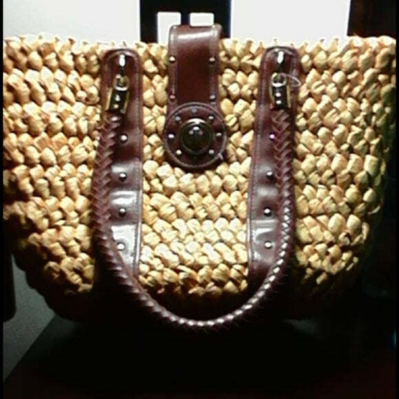 Straw/Wicker Satchel Handbag