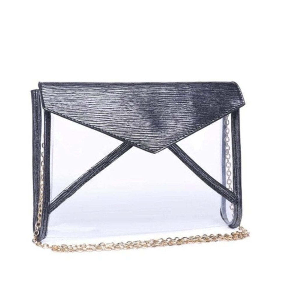 Vegan Leather Clear Clutch