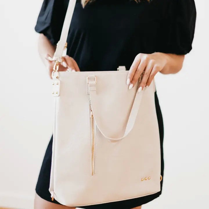 Vegan Leather Backpack Crossbody Bag