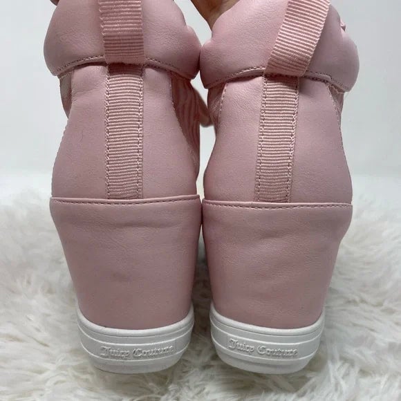 Juicy Couture Pink Jorgia Quilted Wedge Sneakers