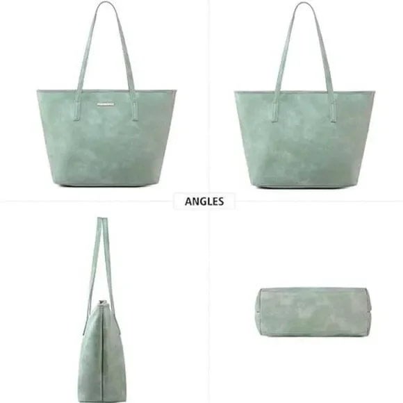 Mint Green Women's Shoulder Tote Bag