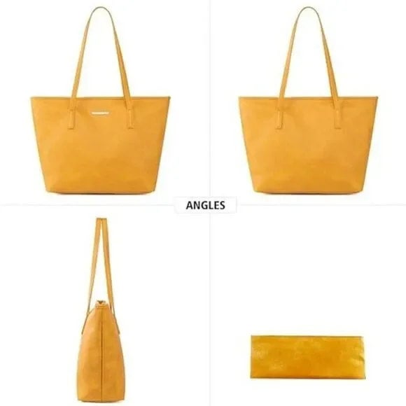 Yellow Women's Shoulder Vegan Leather Bag