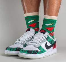 Nike Dunk Low 'Tartan Plaid' White Black Red Grey