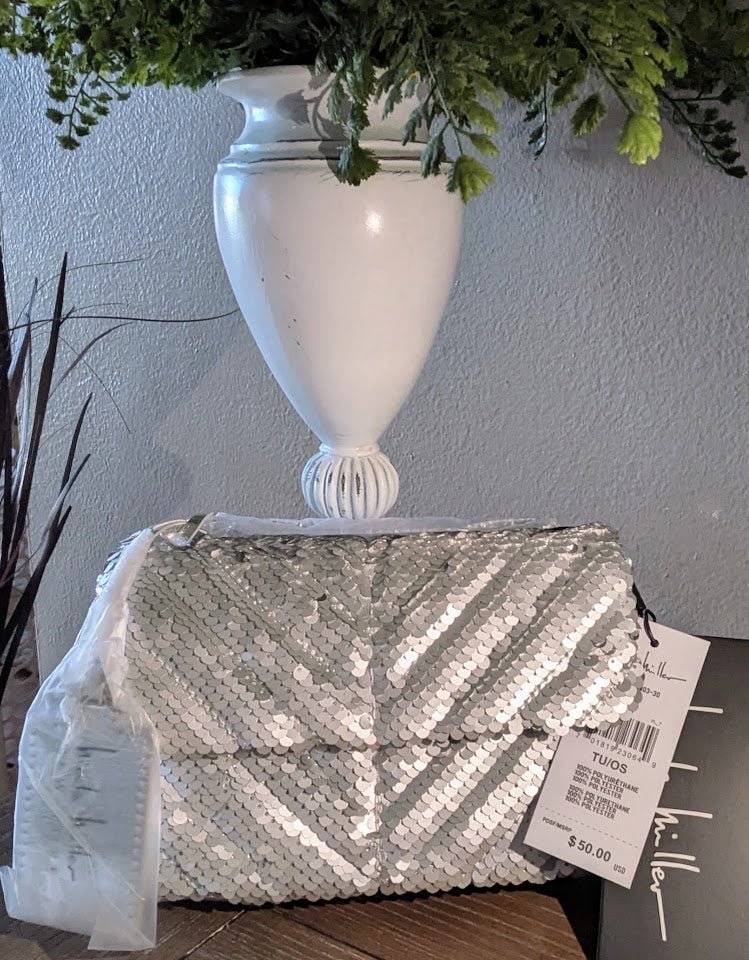 Silver Glitter Nicole MItchell Crossobdy Bag-zoom-