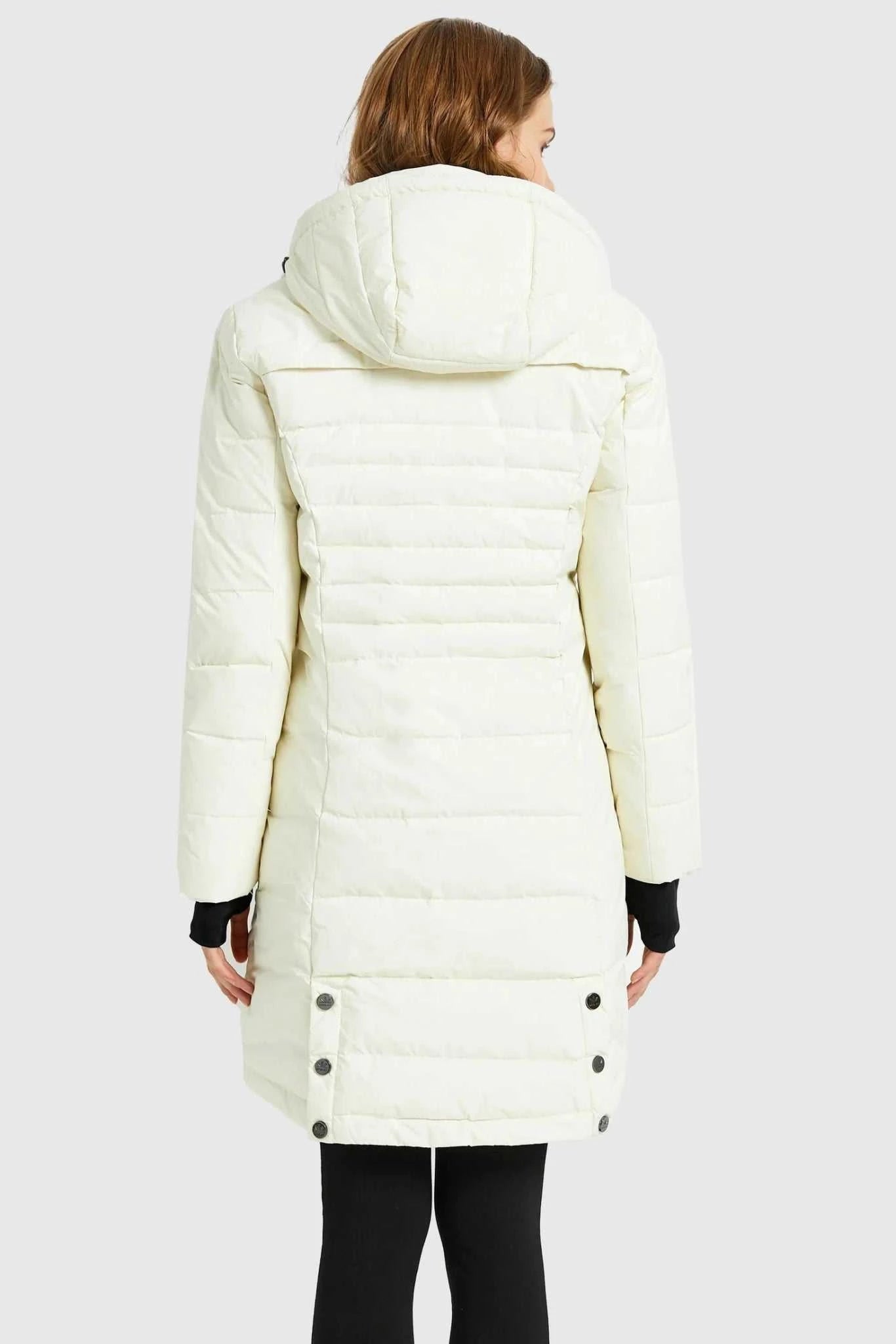 Slant Pocket Zip up Puffer Down Coat - Primrose Signature Boutique