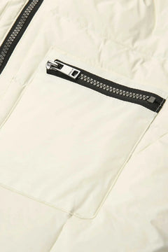 Slant Pocket Zip up Puffer Down Coat - Primrose Signature Boutique