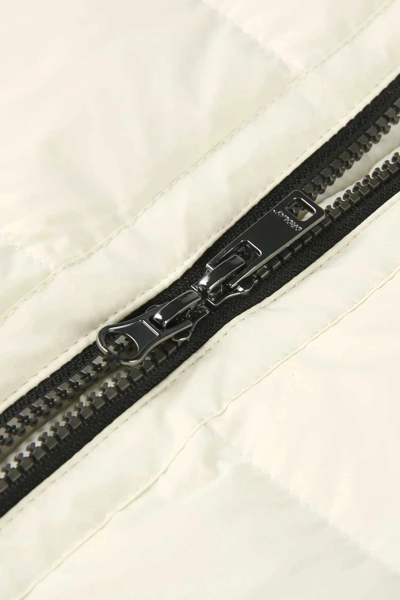 Slant Pocket Zip up Puffer Down Coat - Primrose Signature Boutique