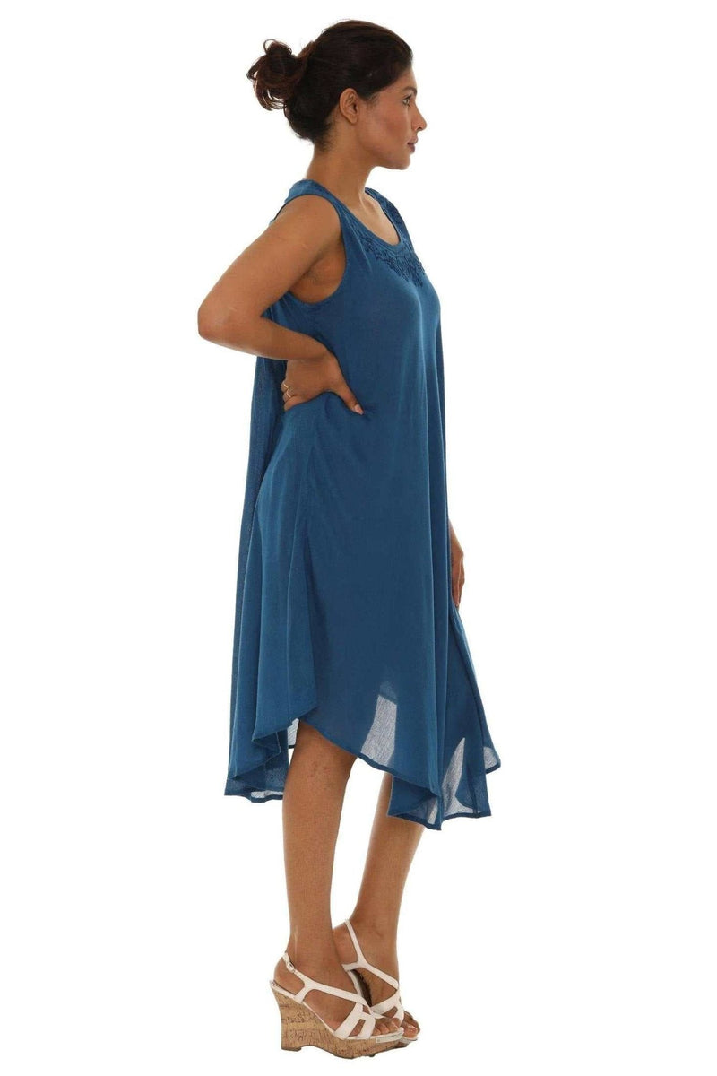 Solid Color Sleeveless Summer Dress  Shoreline Wear-zoom-