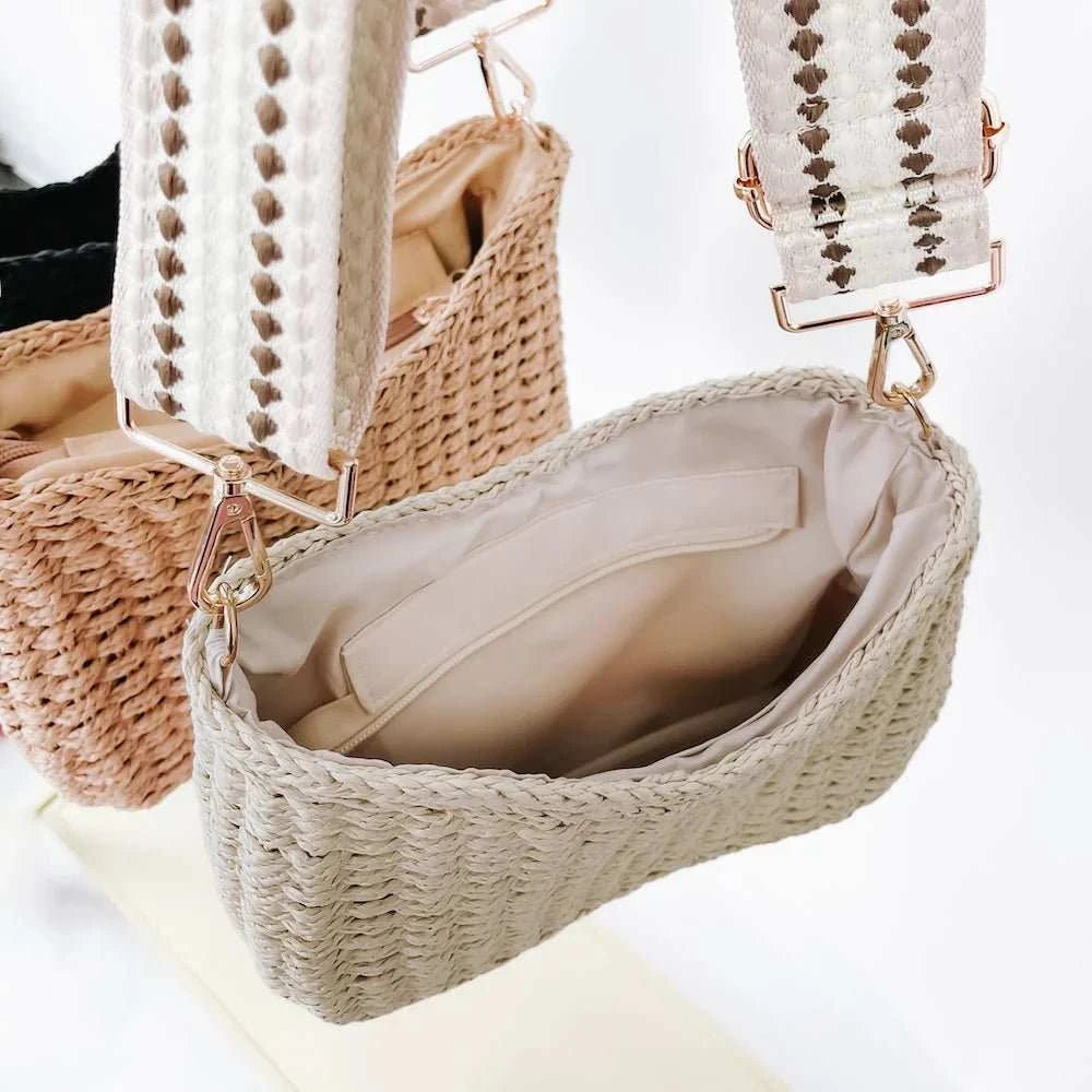 Staycation Straw Shoulder & Crossbody Bag! - Primrose Signature Boutique