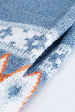 Threaded Pear - Ariah Aztec Print Open Front Knitted Cardigan - Primrose Signature Boutique