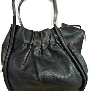 Trina Turk Large Gathered Tote Bag w/ small detachable pouch