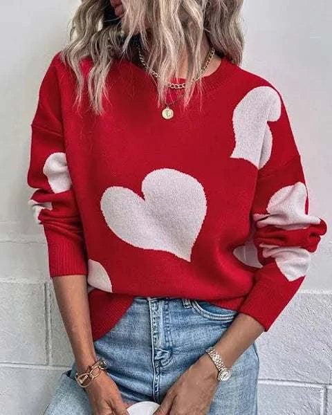 Valentine Heart Sweater - Primrose Signature Boutique