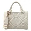 Valentino Orlandi Quilted Monogram Crossbody Handbag In Bone-zoom-