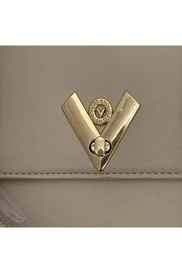 Valentino Orlandi Taupe Vegan Leather Satchel with Wallet and Guitar Strap Crossbody - Primrose Signature Boutique