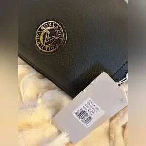 Schwarze Umhängetasche aus veganem Leder-zoom-