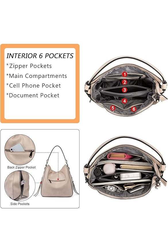 Vegan Leather Hobo Handbags Retro Large Size Shoulder Bag Bucket Purse - Primrose Signature Boutique