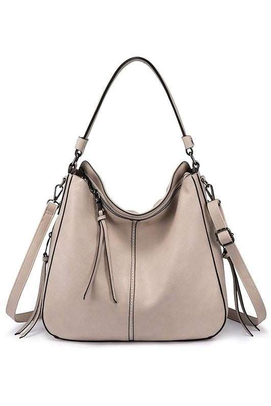 Vegan Leather Hobo Handbags Retro Large Size Shoulder Bag Bucket Purse - Primrose Signature Boutique