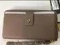 Vegan Leather Wallet, Long with Phone Pocket and Wristlet Taupe 8" x 4" - Primrose Signature Boutique