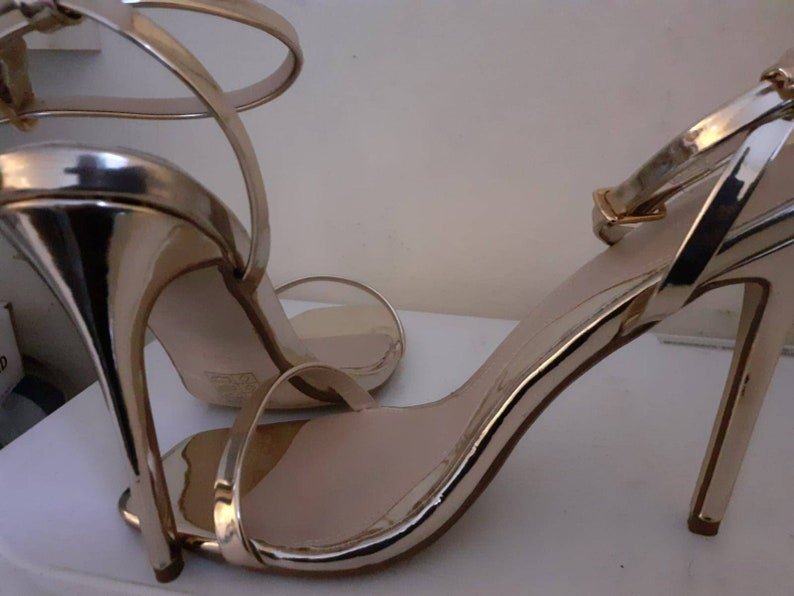 Vince Camuto metallic strappy heels - Primrose Signature Boutique
