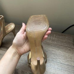 Vince Camuto metallic strappy heels - Primrose Signature Boutique