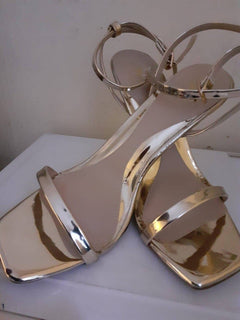 Vince Camuto metallic strappy heels - Primrose Signature Boutique