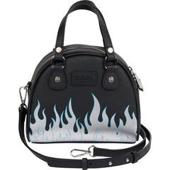 Von Dutch City of Angels Silver Black/Blue Small Bowling Bag - Primrose Signature Boutique