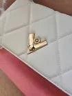 White Diamond Quilted Gold Tone Hardware Crossover Handbag - Primrose Signature Boutique