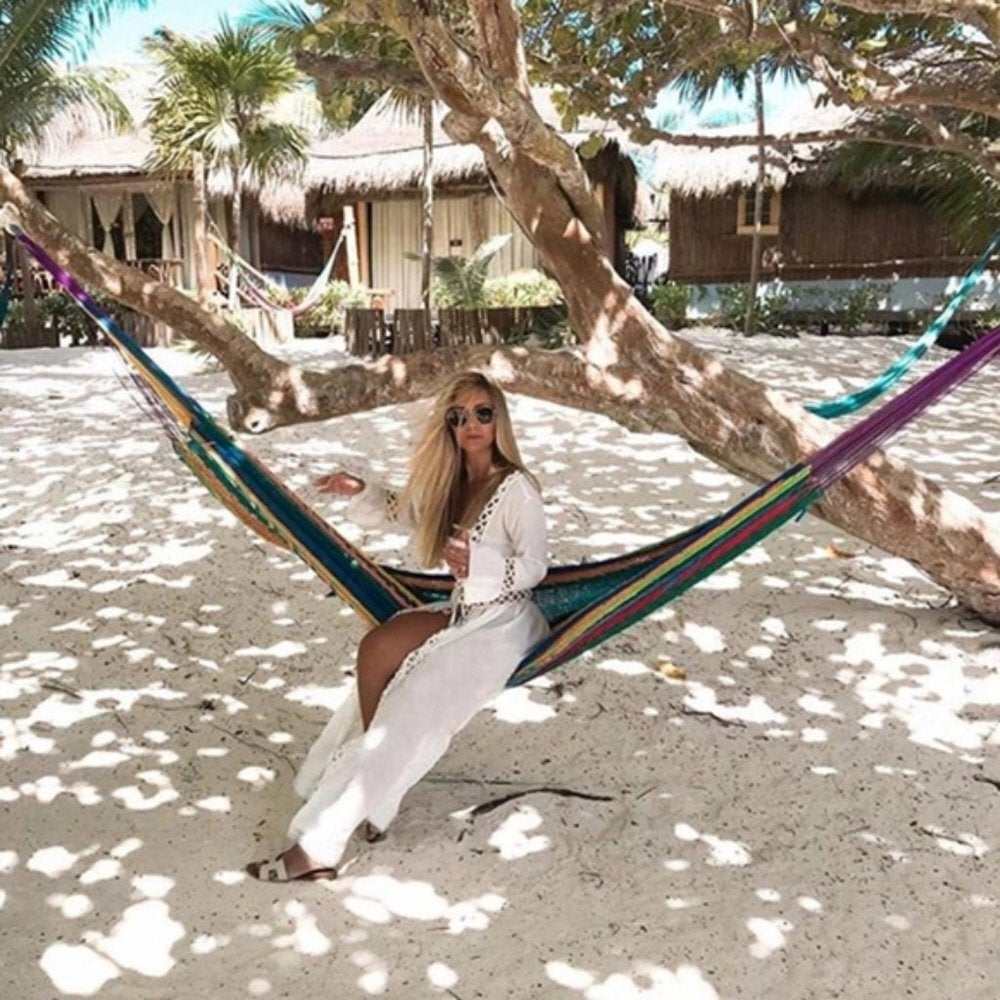 White Long Sleeve Cardigan Cover Up - Primrose Signature Boutique