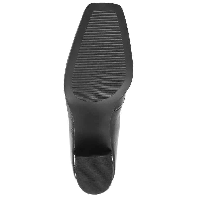 Women's Comfort Foam Square Toe Mid Stacked Heel Pumps - Primrose Signature Boutique