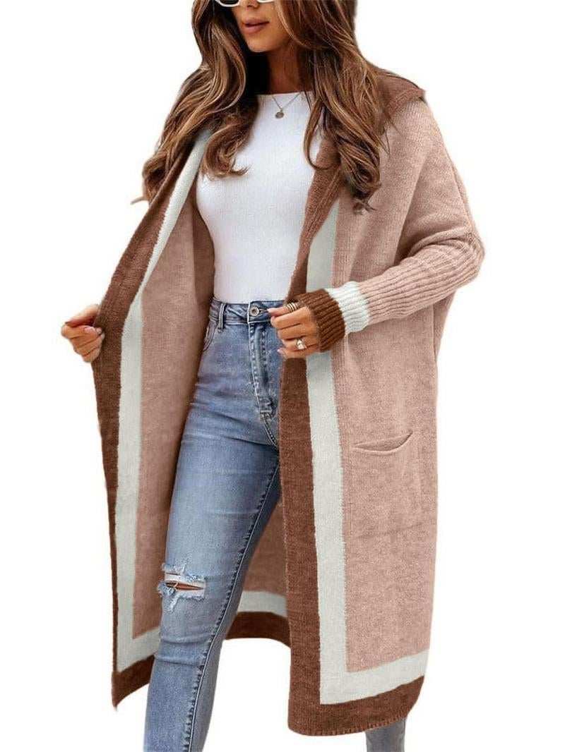 Women's Patchwork Print Drop Shoulder Cardigan-zoom-1