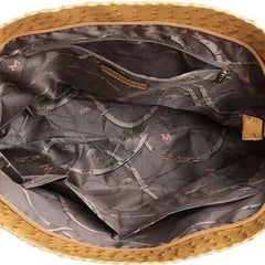 Yellow Ostrich Shoulder BagTote - Primrose Signature Boutique