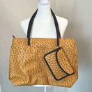 Switch Yellow Ostrich Shoulder BagTote - Primrose Signature Boutique 3 image