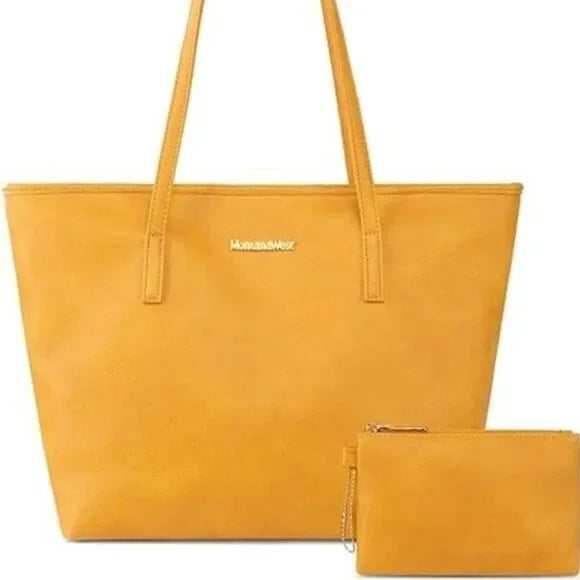 Yellow Women's Shoulder Vegan Leather Bag - Primrose Signature Boutique